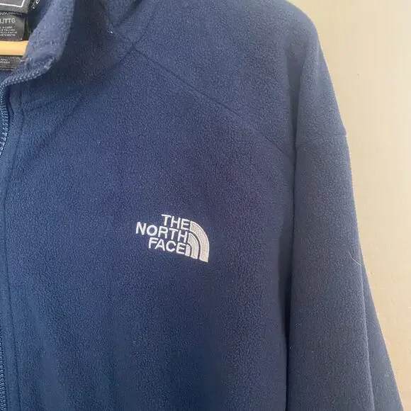 The North Face Glacier Fleece Full Zip Jacket Mens Size XXL 2XL Navy Blue - Picture 5 of 5